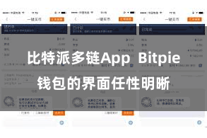 比特派多链App  Bitpie钱包的界面任性明晰